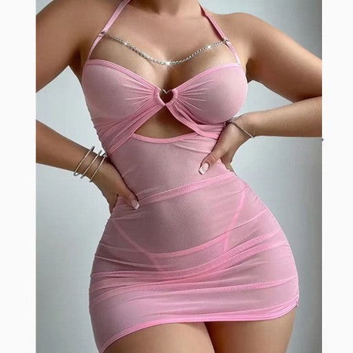 Floral Lace Set w/ Front Cage Straps