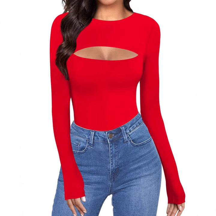 Crescent Cutout Long Sleeve Bodysuit