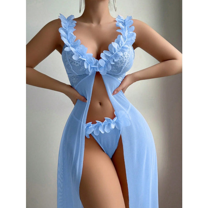 Elegant Floral Appliqué Lingerie Set – Romantic & Dreamy