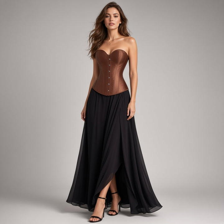 Satin Strapless Bustier Corset Top